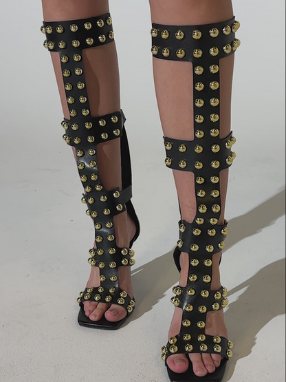 Gold Studded Pumps