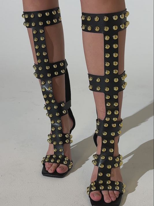 Gold Studded Pumps