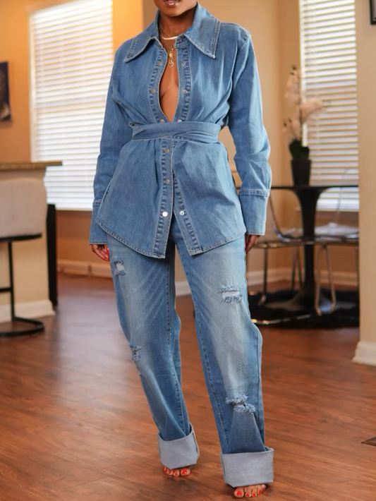 Denim Waist Suit