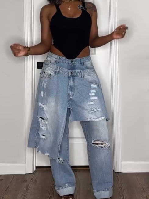 Stitched Fashionable Jeans