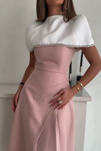 Elegant Pink Midi Dress