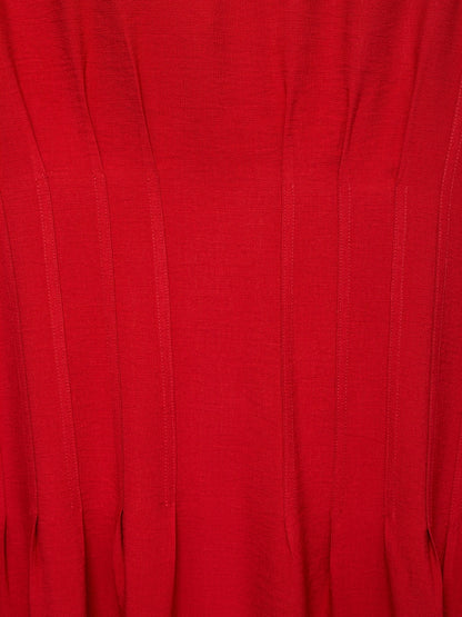 Elegant Sleeveless Red Midi Dress