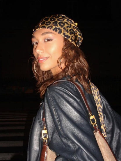 Leopard Print Headscarf