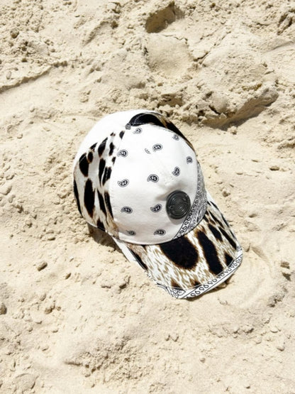 Patchwork Leopard Print Cap