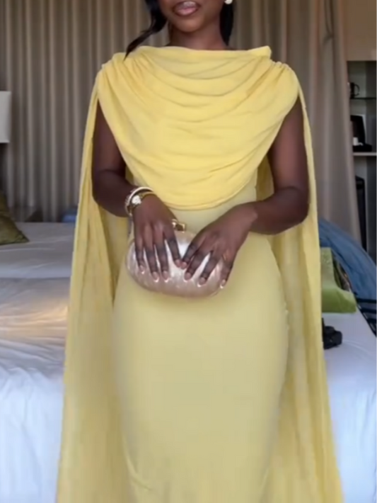 Bright Yellow Elegant Gown