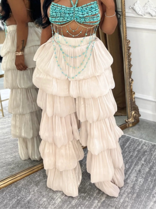 Tiered Palazzo Pants