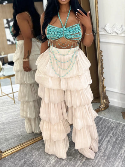 Bright Jewele Beaded Crop Top