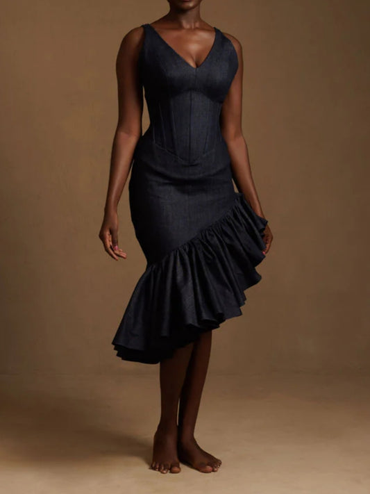 Sleeveless Denim Dress