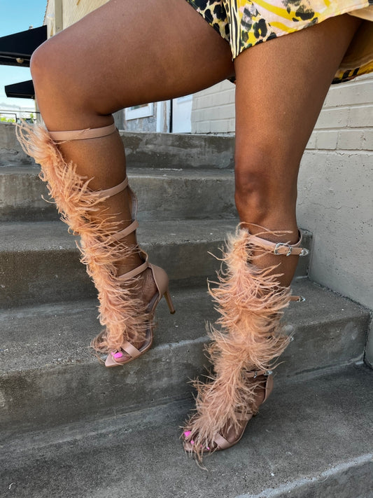 Peach Nude Strappy Heel
