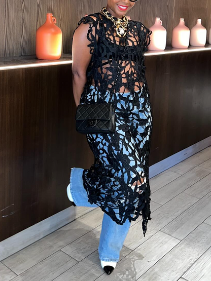 Lace Cutout Dress