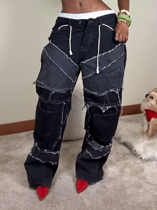 Stitched Contrast Jeans