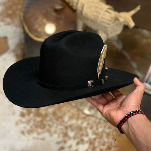 Fashion Metal Leaf Decoration Wool Felt Hat