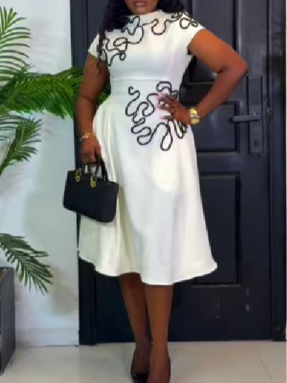 Black And White Color Dress