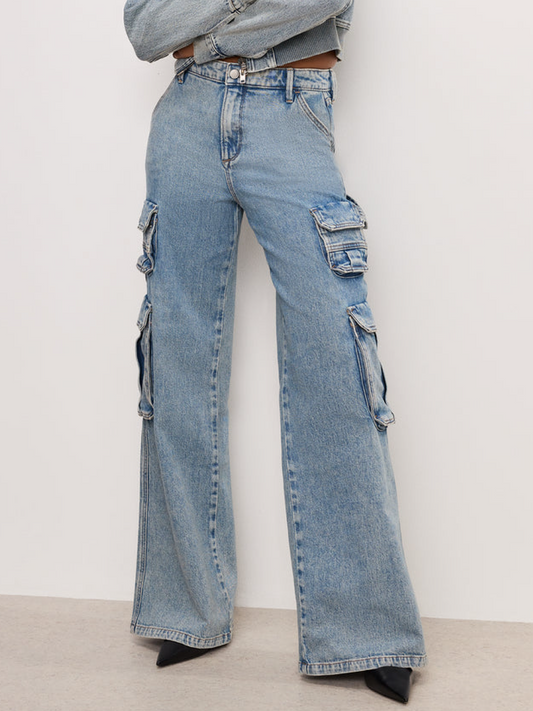 Denim Wide Leg Pants