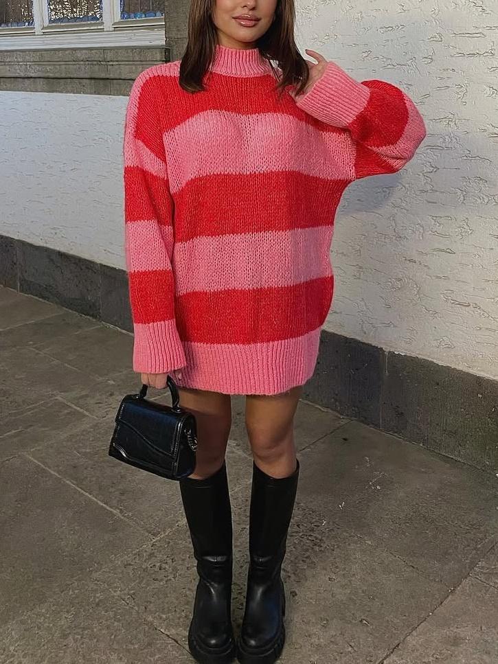 Pink Striped Sweater