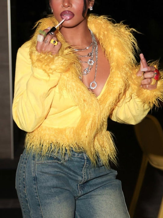 Yellow Mao Mao Coat