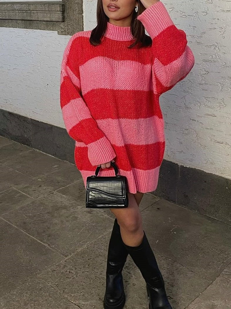 Pink Striped Sweater