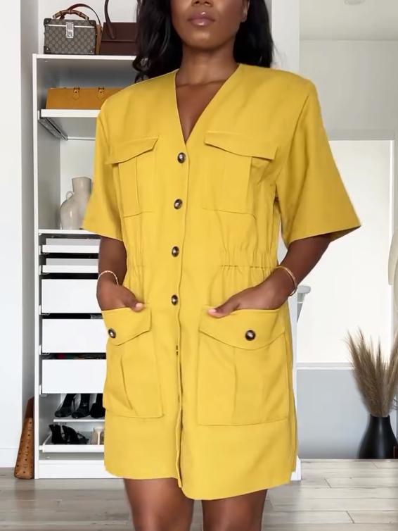 Yellow One-body Skirt