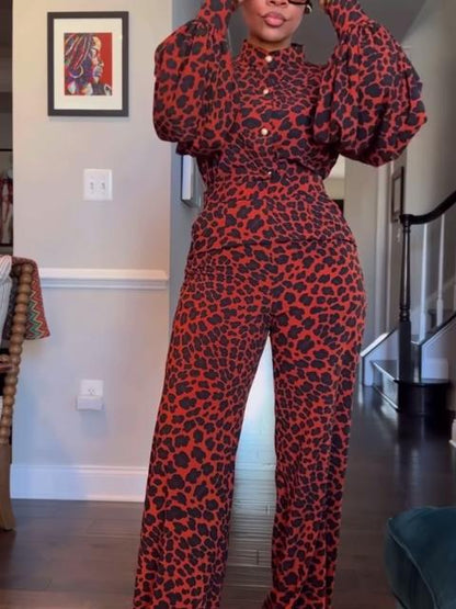 Red And Black Spotted Suit
