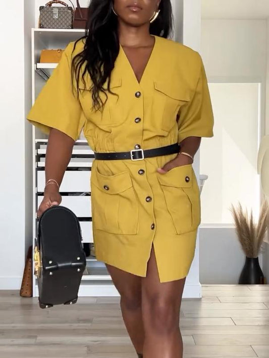 Yellow One-body Skirt