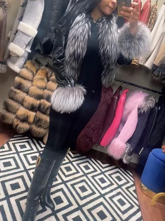 Black And White Fur Coat