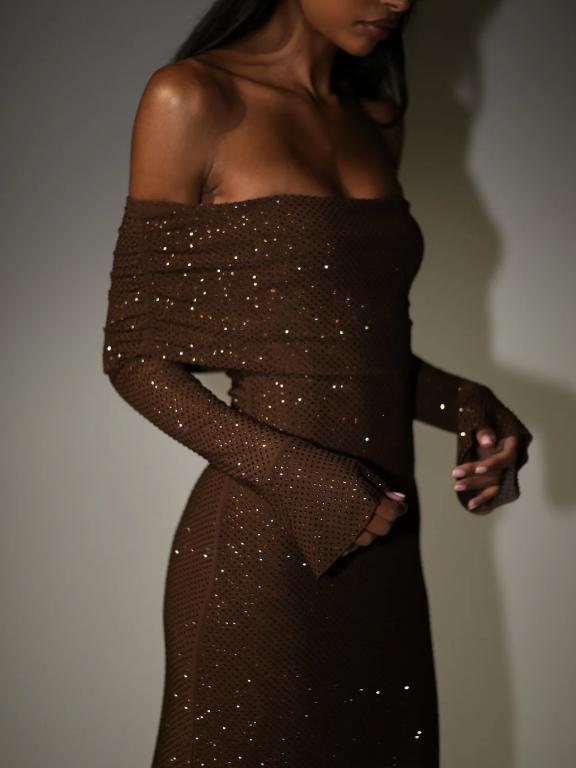 Brown Glitter Skirt