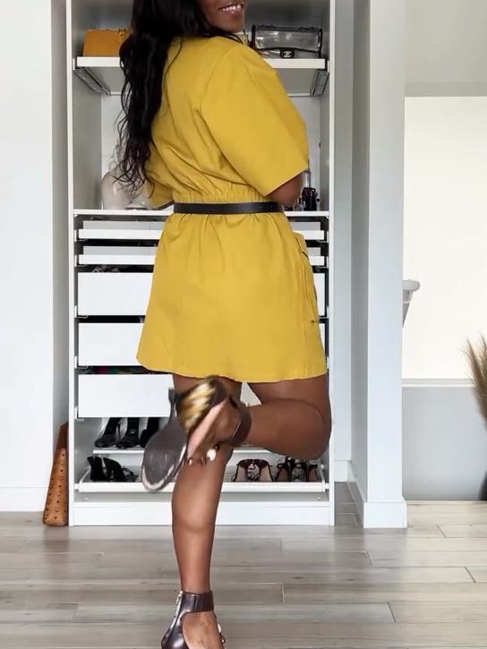 Yellow One-body Skirt