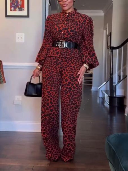 Red And Black Spotted Suit